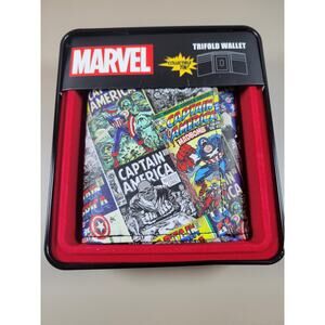 Captain America Classic comic cover Trifold Wallet in Collector tin